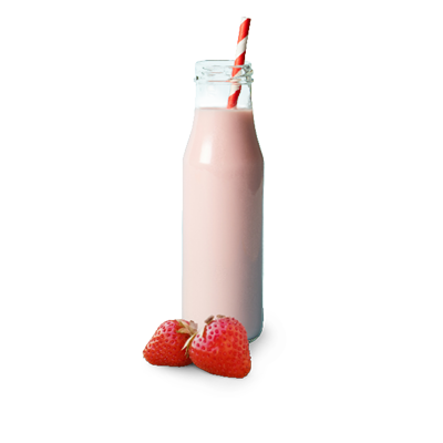 Deluxe strawberry milkshake