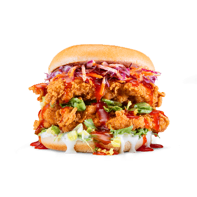 Hot Honey Double Stacked Burger